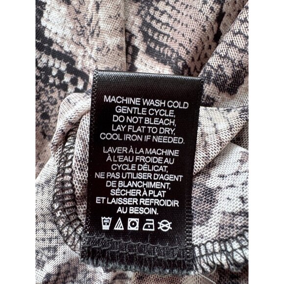 Afrm Snake Print lightweight Top S Short Sleeve Polyester/Spandex Women's Stylis - Picture 5 of 8